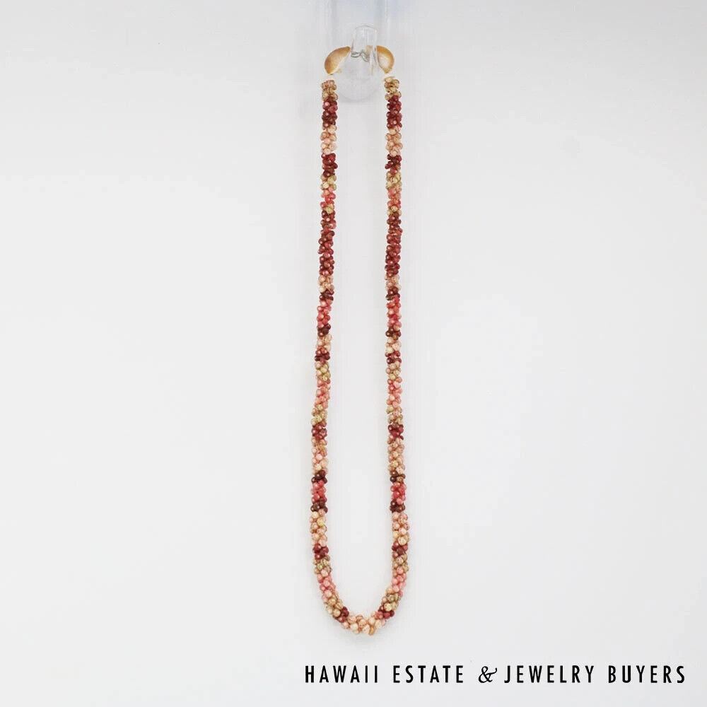 Ni'ihau Shell Choker Necklace and Earring Set: Kahelelani 18 inches #070621-01 - Image 3