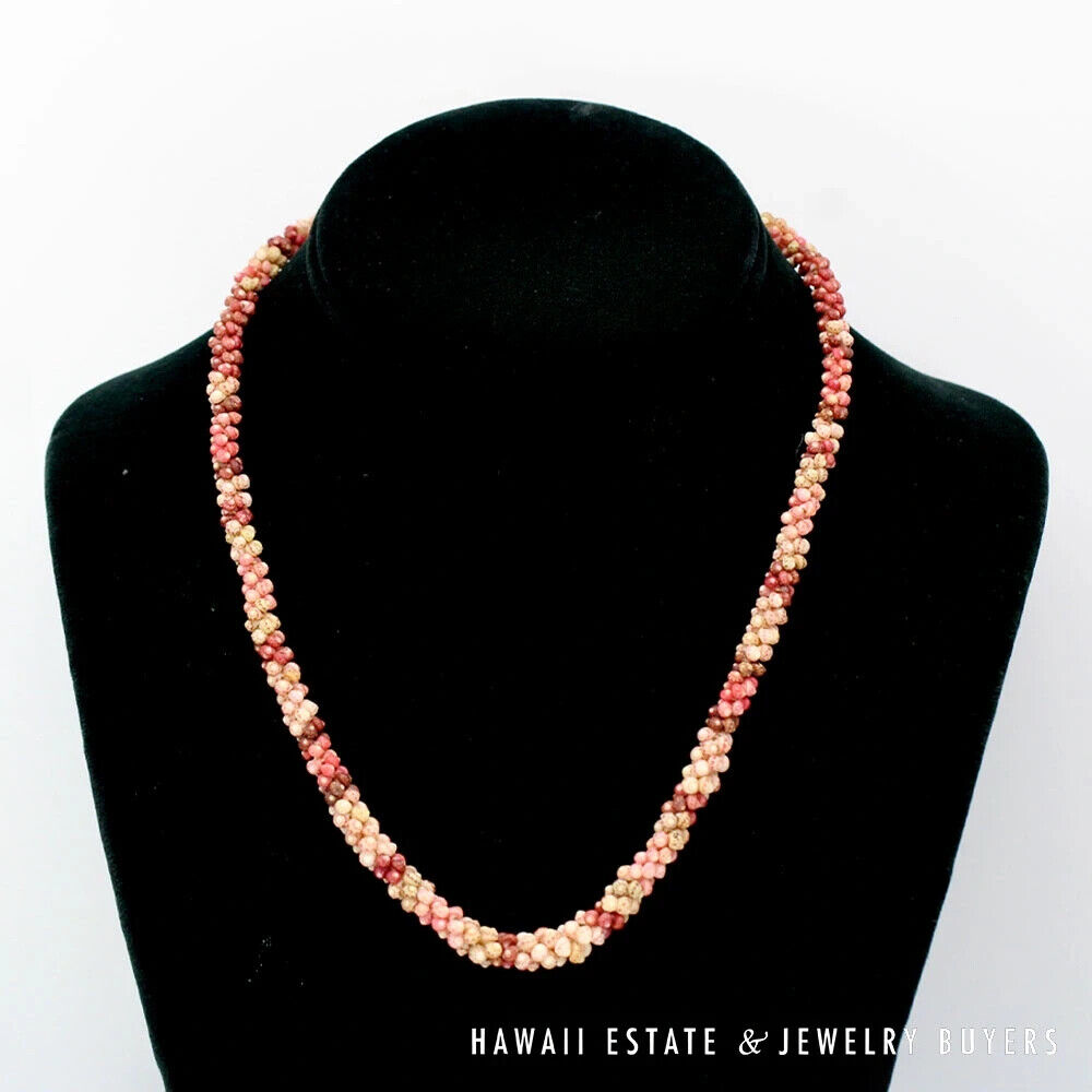 Ni'ihau Shell Choker Necklace and Earring Set: Kahelelani 18 inches #070621-01 - Image 9