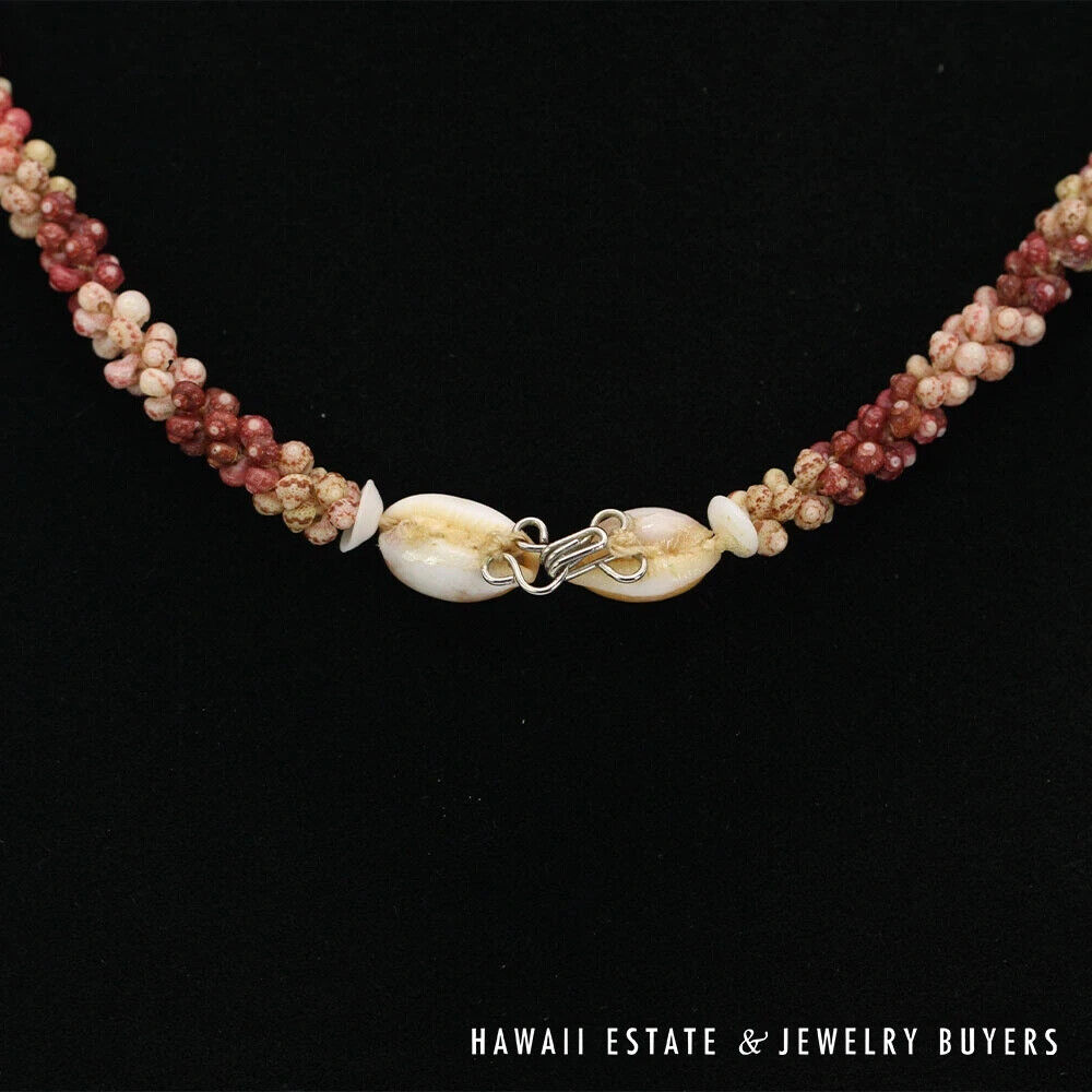 Ni'ihau Shell Choker Necklace and Earring Set: Kahelelani 18 inches #070621-01 - Image 11