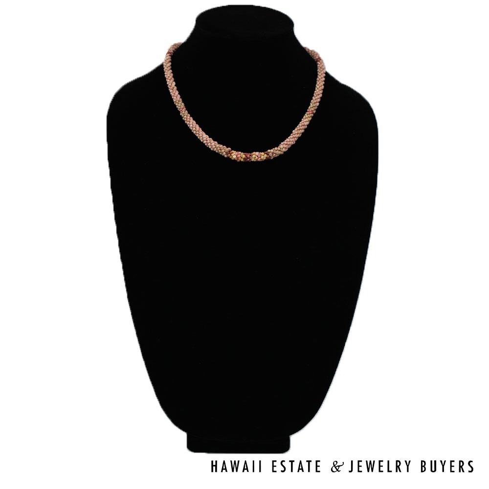 Multi-Color Ni'ihau Shell Kahelelani Poepoe Necklace 20 Inch - Image 2