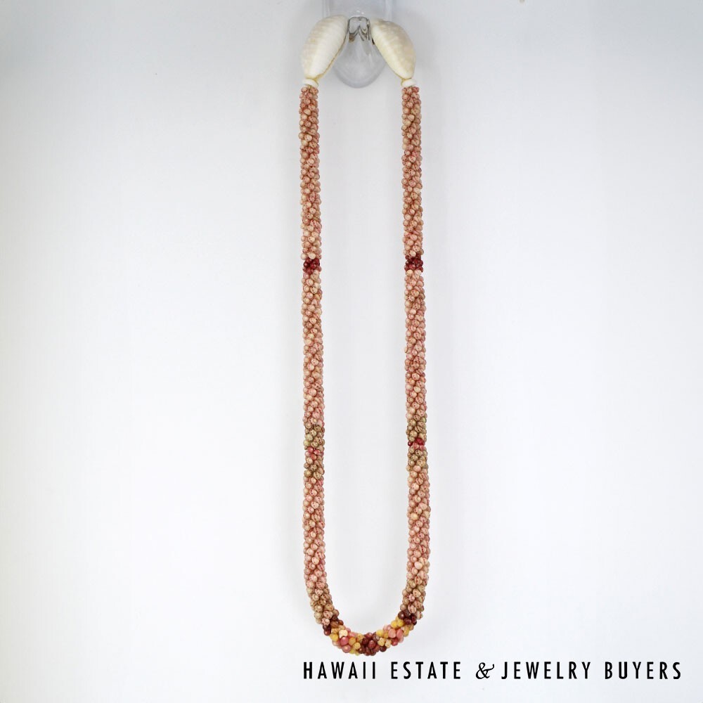 Multi-Color Ni'ihau Shell Kahelelani Poepoe Necklace 20 Inch - Image 3