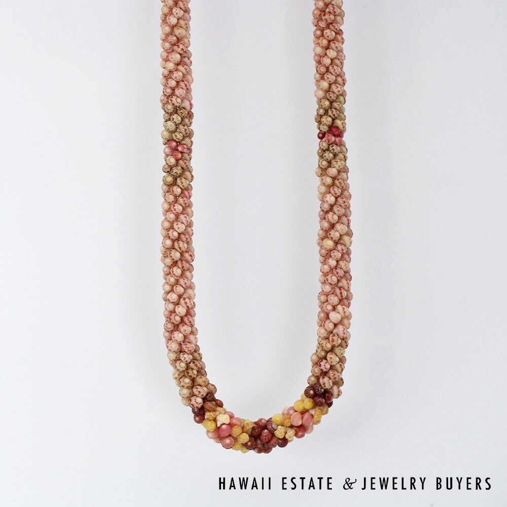 Multi-Color Ni'ihau Shell Kahelelani Poepoe Necklace 20 Inch - Image 6