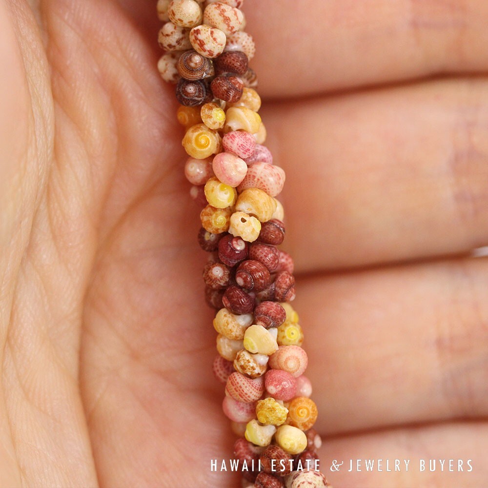 Multi-Color Ni'ihau Shell Kahelelani Poepoe Necklace 20 Inch - Image 10