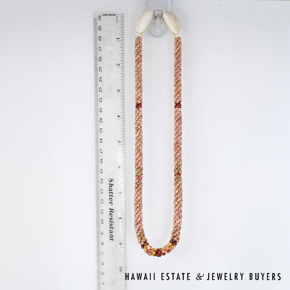 Multi-Color Ni'ihau Shell Kahelelani Poepoe Necklace 20 Inch - Image 4