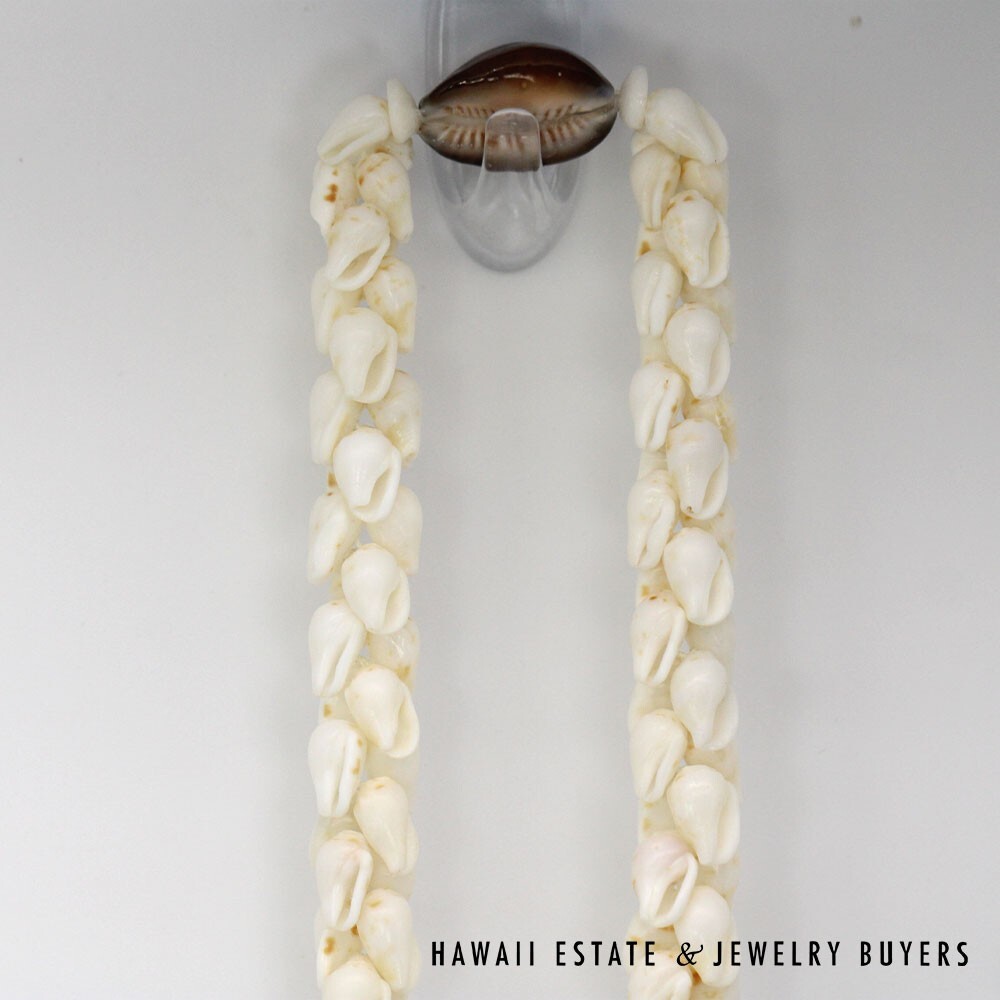 Ni'ihau Shell Lei Pikake Alilea & Pohole Single Strand 43 Inch - Image 5