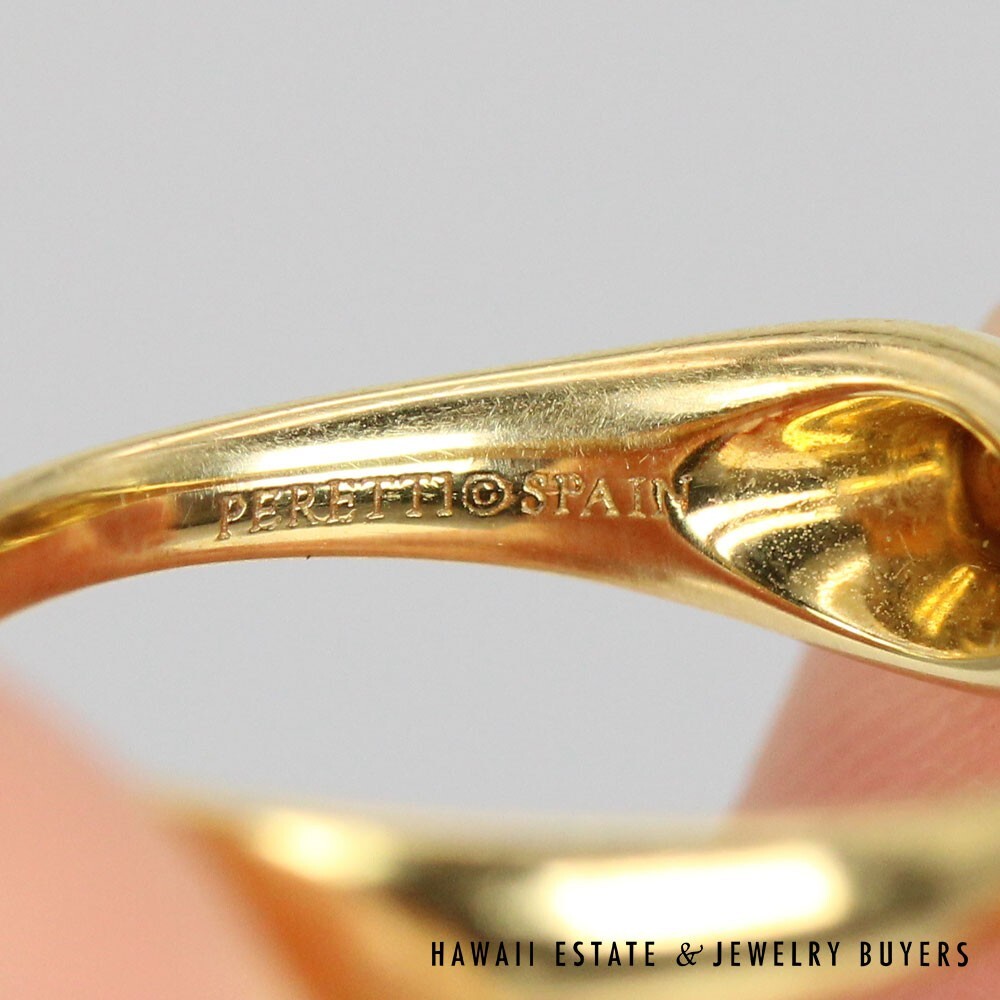 Tiffany & Co Elsa Peretti 18K Yellow Gold Diamond Pointed Ring SIZE 6.5 #2611-09 - Image 8