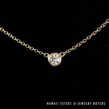 Tiffany & Co 0.15ct VS/GH Diamond Peretti Diamonds by the Yard 18k Yellow Gold Necklace with 16" Rolo Chain, 2g