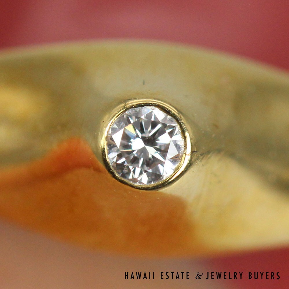 Tiffany & Co Elsa Peretti 18K Yellow Gold Diamond Pointed Ring SIZE 6.5 #2611-09 - Image 7