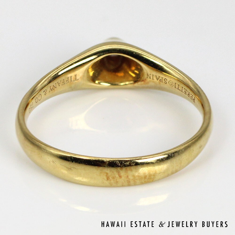 Tiffany & Co Elsa Peretti 18K Yellow Gold Diamond Pointed Ring SIZE 6.5 #2611-09 - Image 3