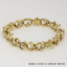 Georg Jensen 18K Yellow Gold and Diamond Magic Bracelet SIZE 6.75 #3084-01
