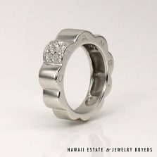 Chanel 18K White Gold Camelia Diamond Ring SIZE 48 (US size 4.5) *3069-02
