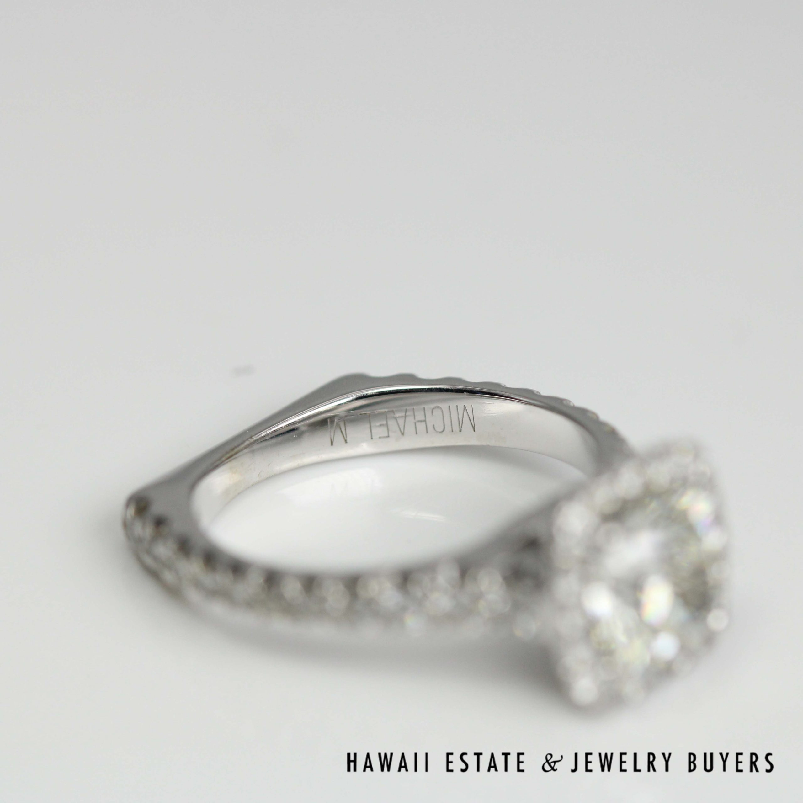 GIA 1.59ct Cushion Brilliant Diamond VVS1/J Halo 18k White Gold Engagement Ring Size 6.5, 6.5g - Image 2