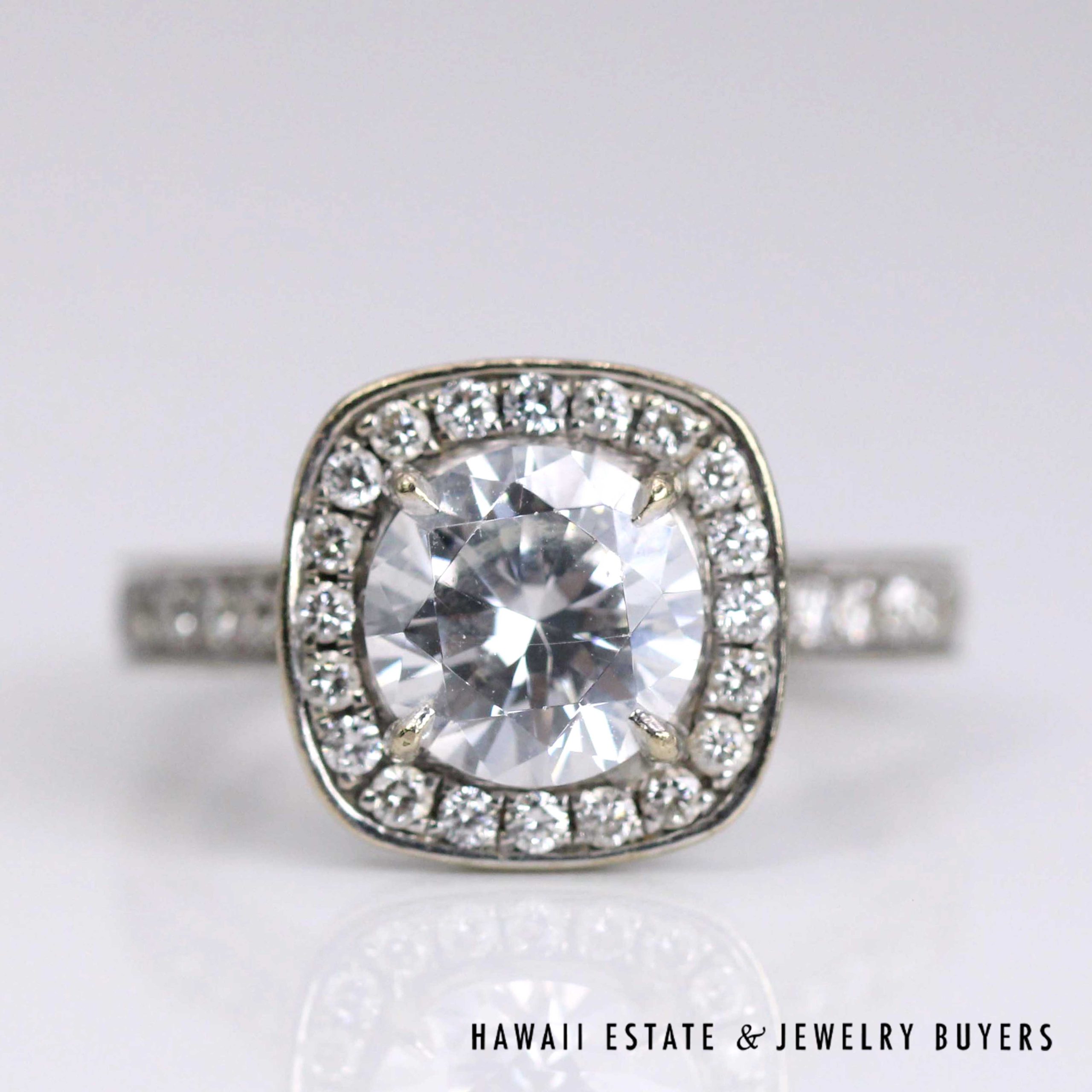 Daussi 1.22ctw VS/FG Diamond Semi-Mount Ring 14k White Gold Size 6.5 (Set with CZ) - Image 6