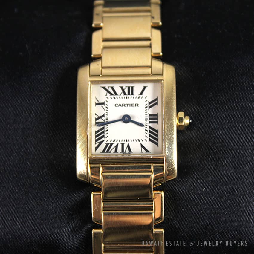 CARTIER TANK FRANCAISE SMALL 18K YELLOW GOLD LADIES WATCH - Hawaii