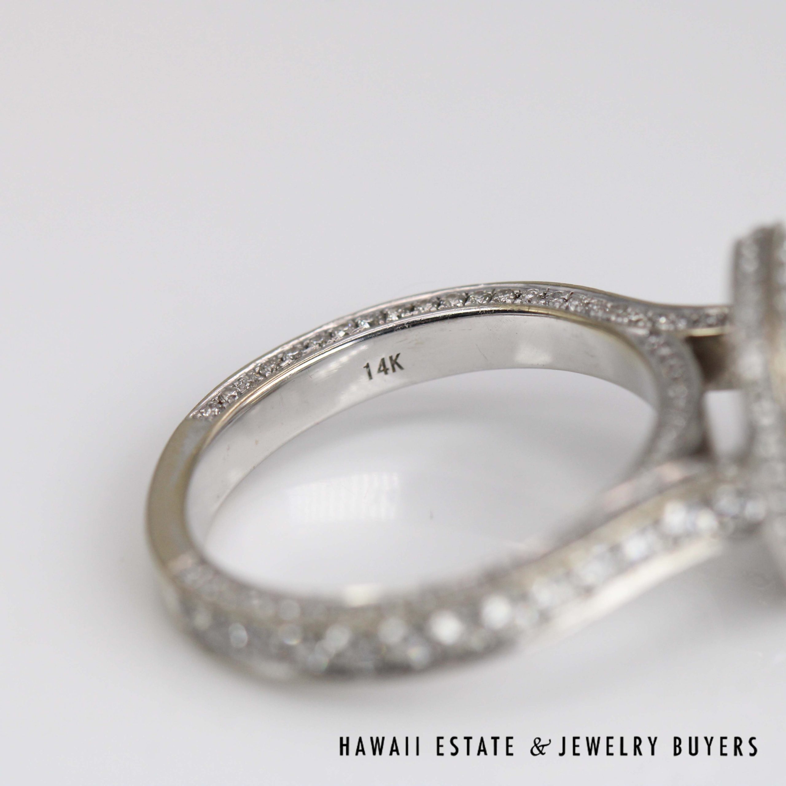 Daussi 1.22ctw VS/FG Diamond Semi-Mount Ring 14k White Gold Size 6.5 (Set with CZ) - Image 4