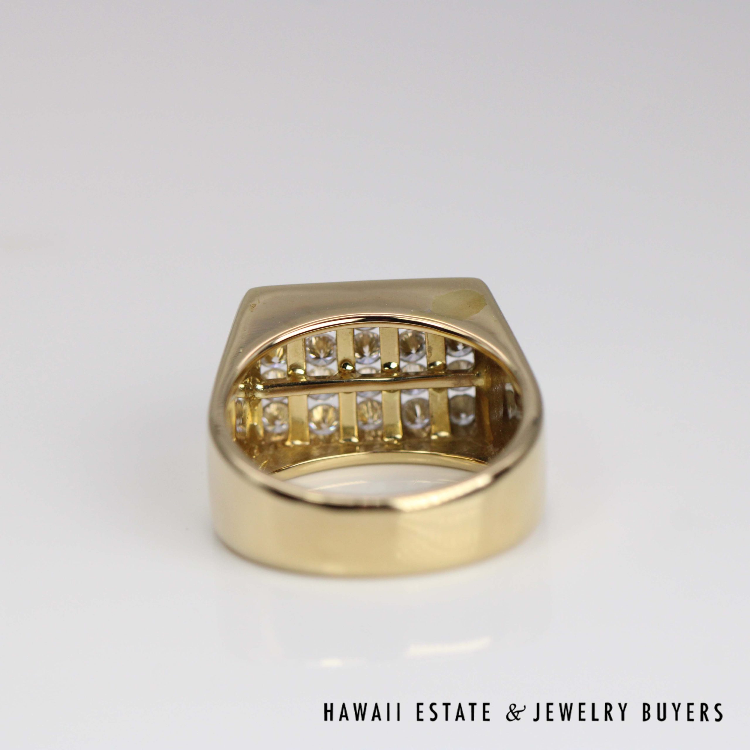 1ctw VVS/FG Diamond Channel Set Gents Ring 18k Yellow Gold Size 9.5, 16.9g - Image 8