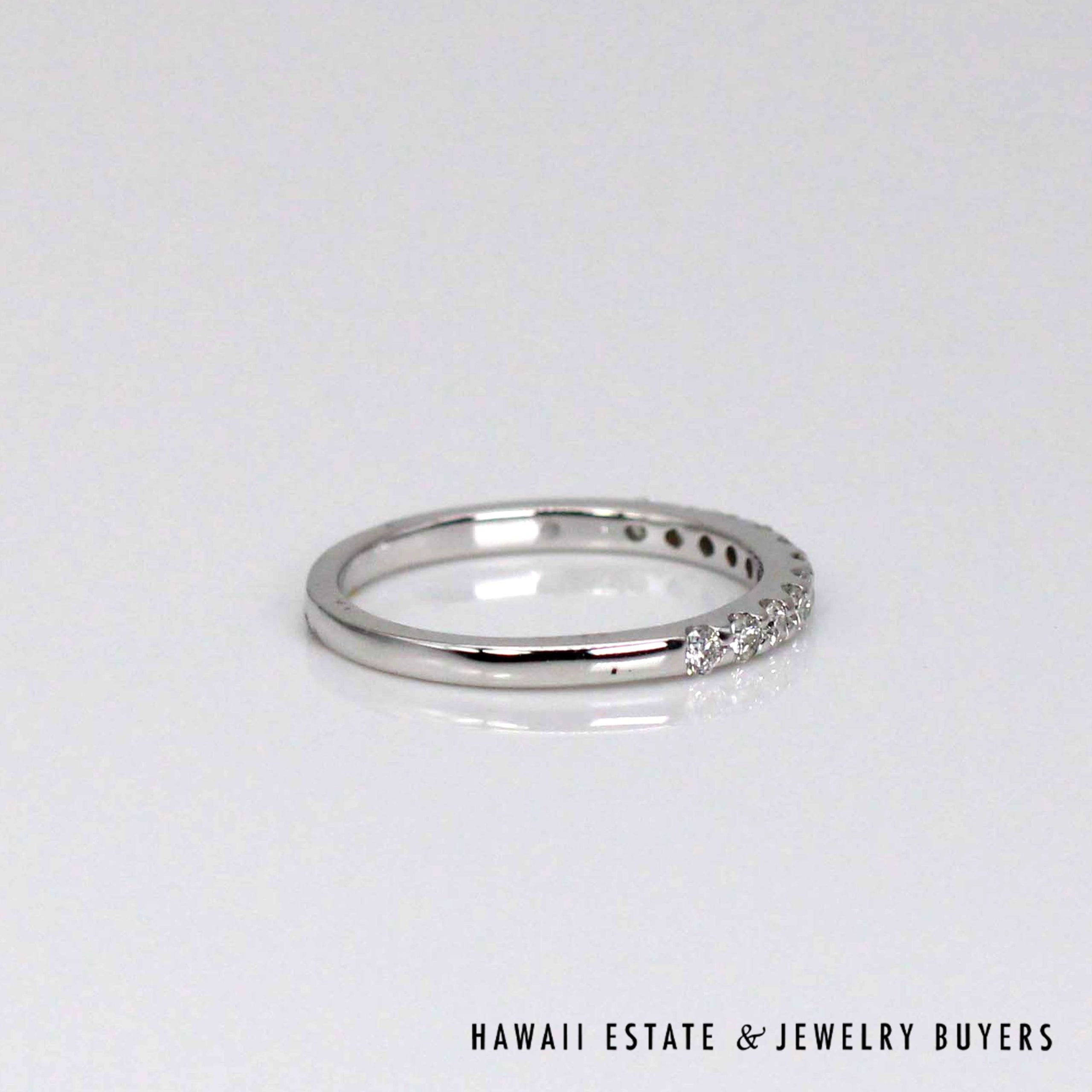 0.20ctw Diamond 14K White Gold Anniversary Band Size 4.5 - Image 4