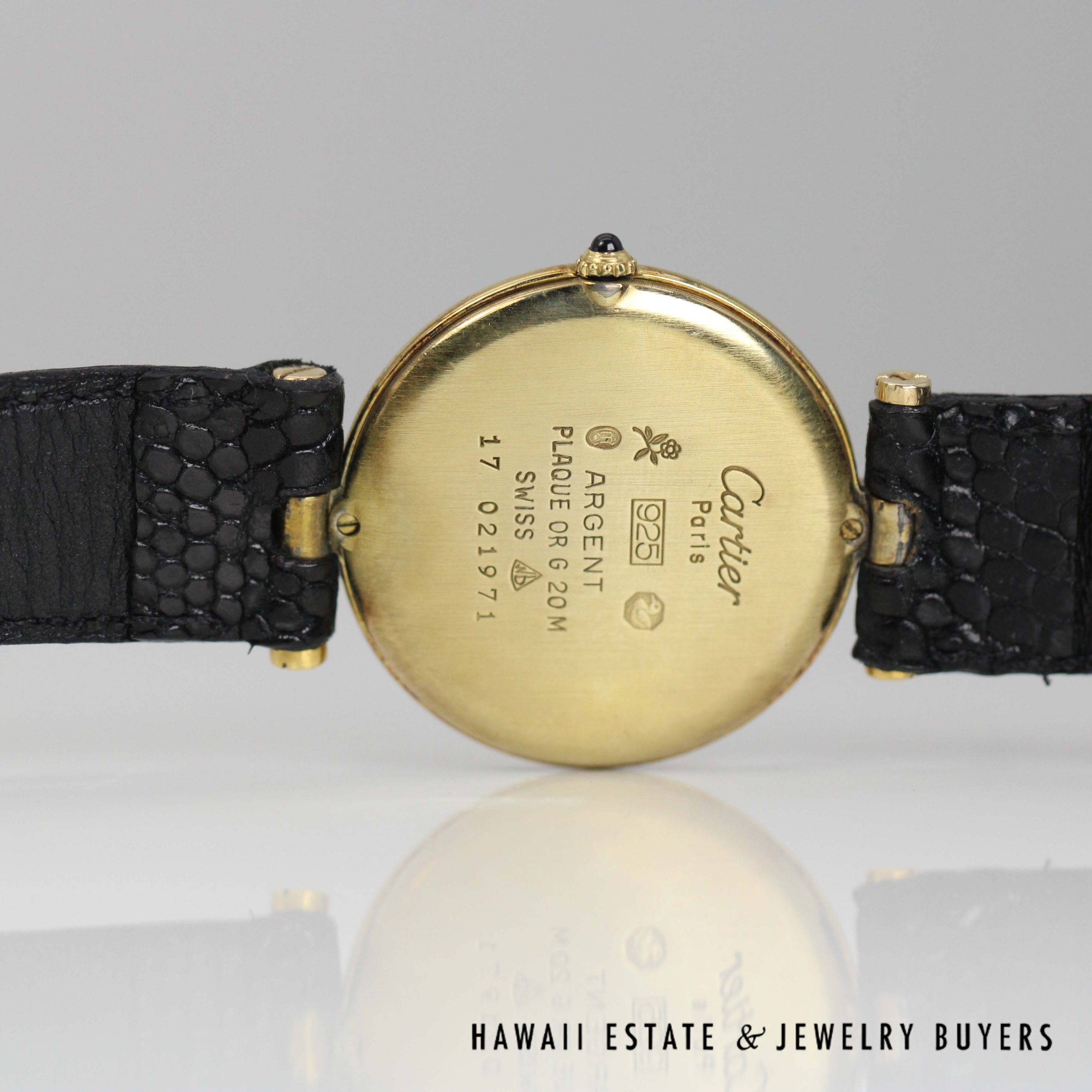 Must De Cartier Vermeil Watch Round Dial & Roman Numerals - Image 9