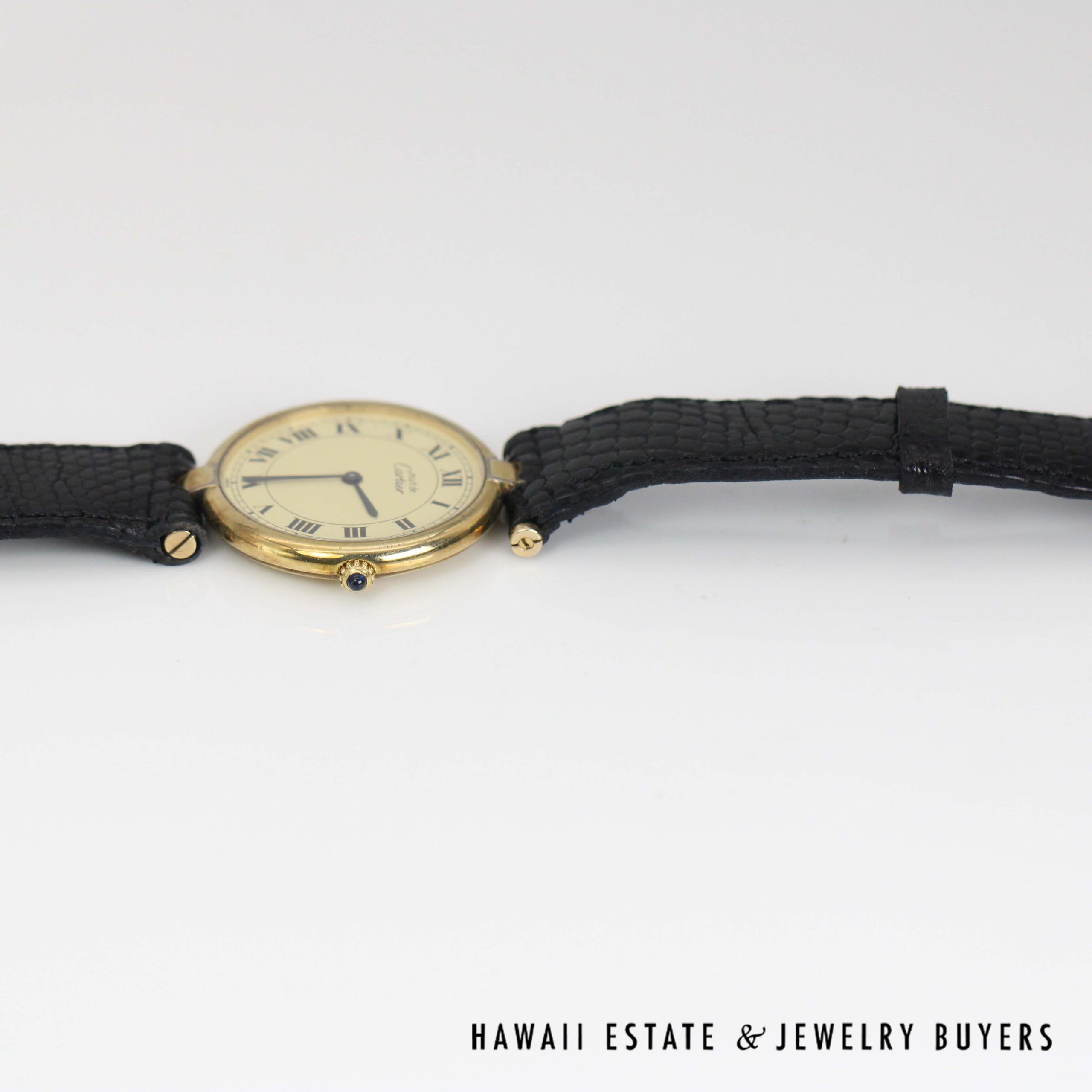 Must De Cartier Vermeil Watch Round Dial & Roman Numerals - Image 12
