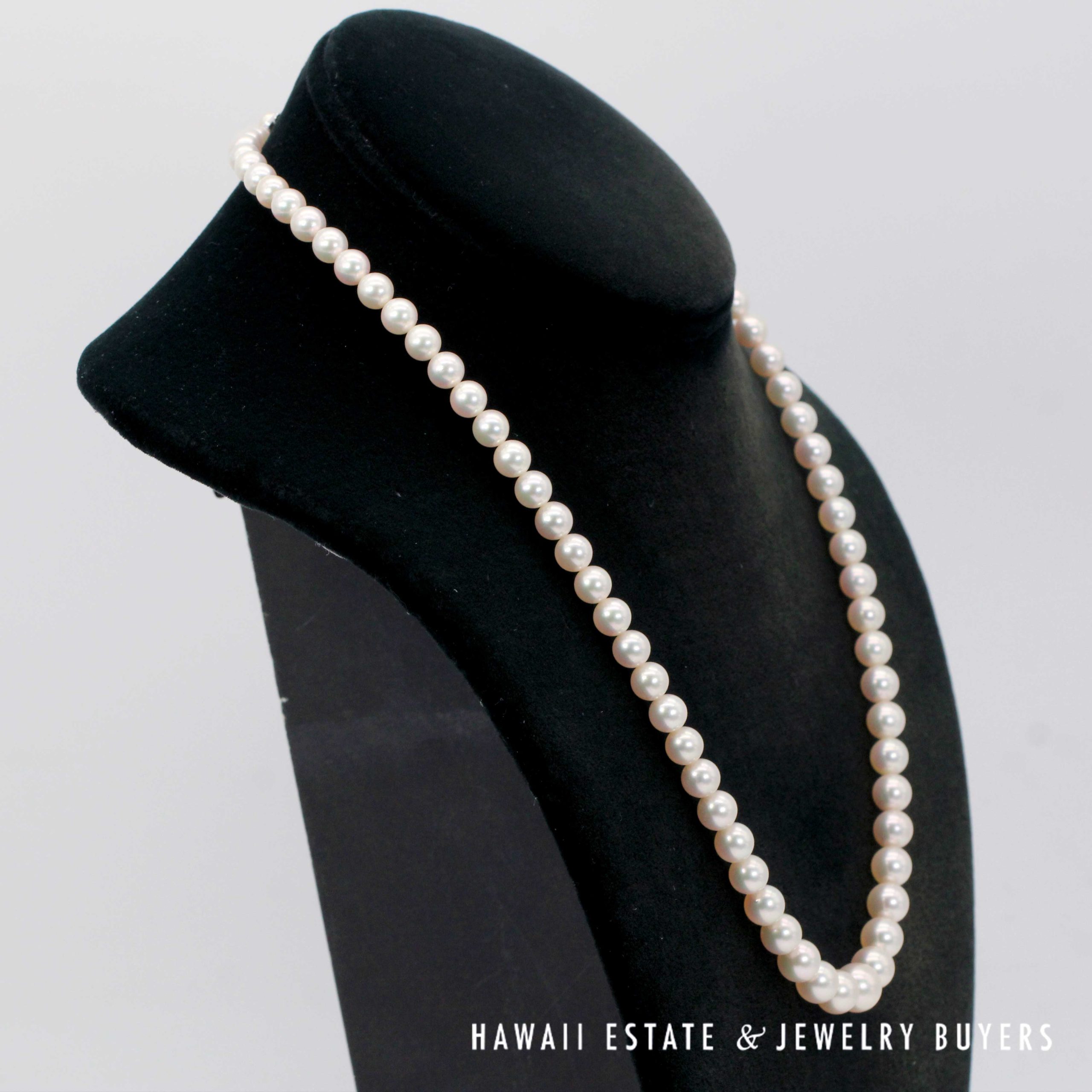 Mikimoto AAA Cultured Pearl Necklace Graduates from 5.5mm-8.5mm 18