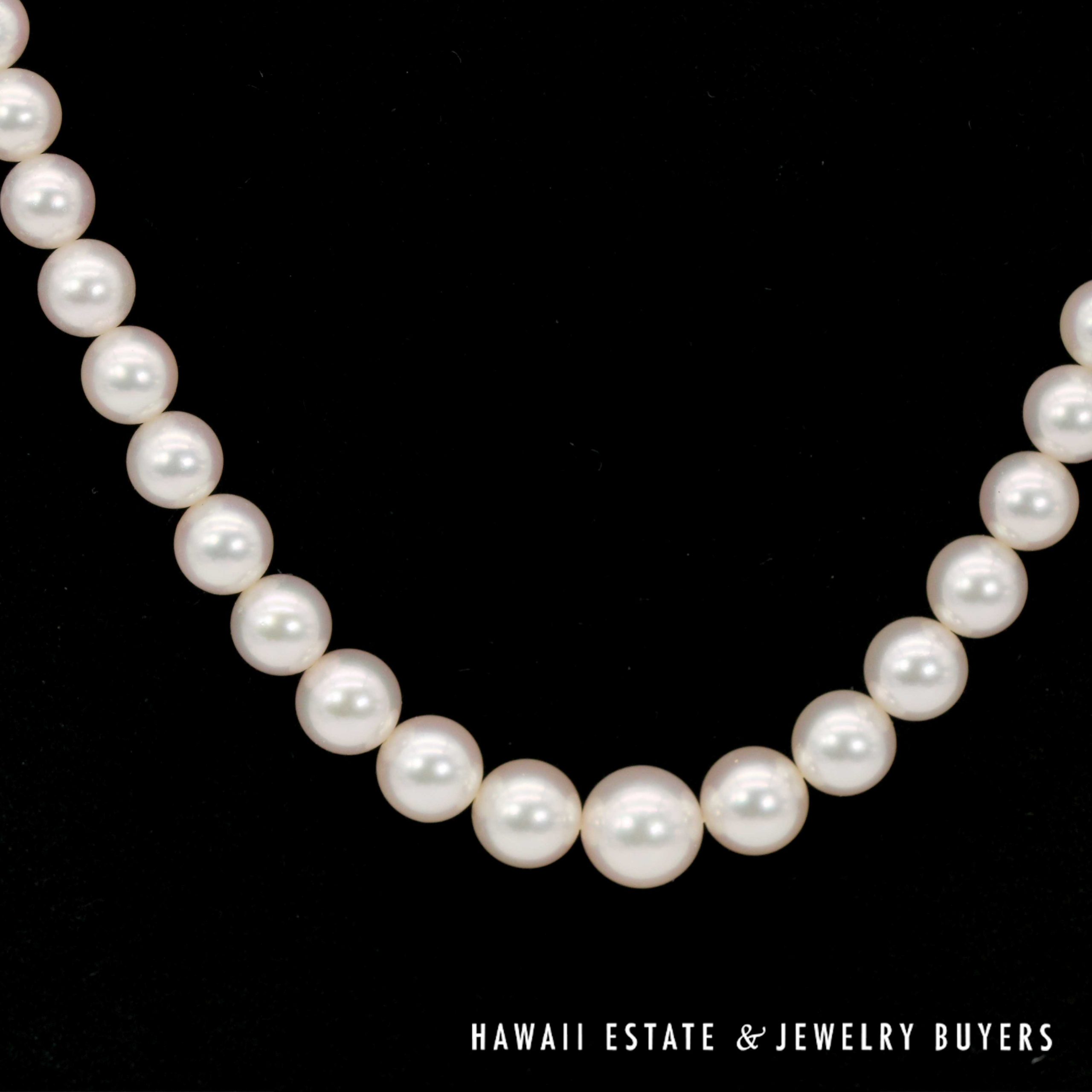 Mikimoto AAA Cultured Pearl Necklace Graduates from 5.5mm-8.5mm 18