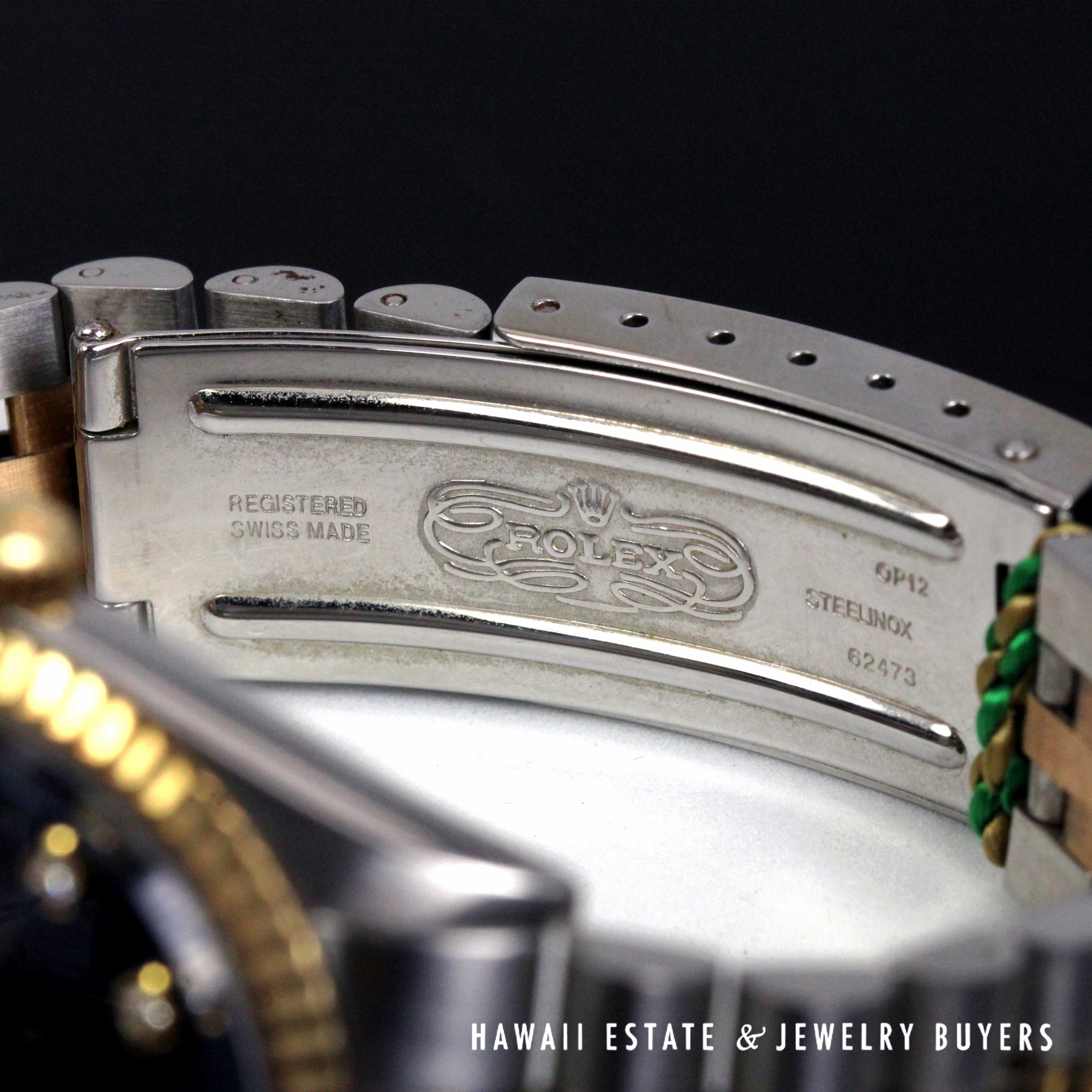 Rolex 36mm 2Tone Datejust Blue Diamond Dial Jubilee Band Watch REF 1601 Circa 1972 - Image 9