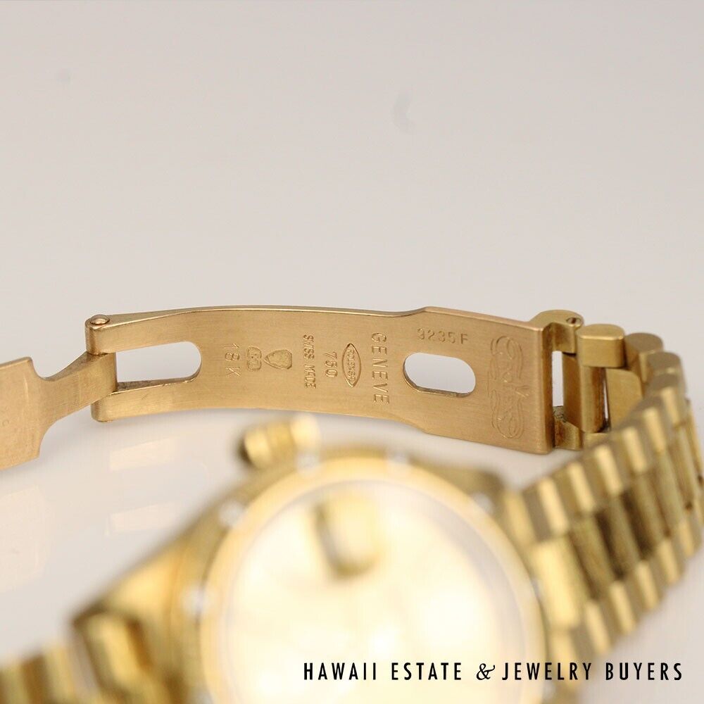 Rolex Lady-Datejust 26mm 18K Yellow Gold Diamond Bezel Watch Ref 69288 - Image 6