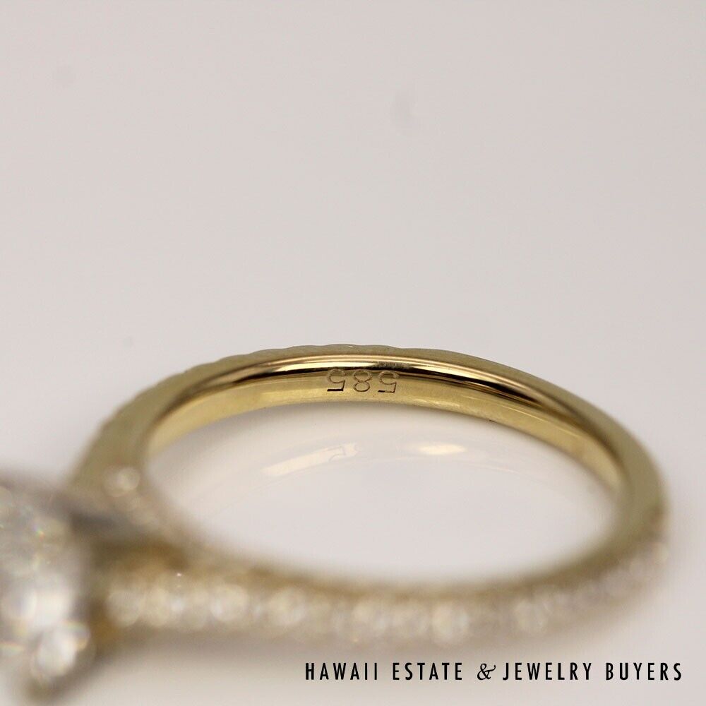 GIA 0.90CT Radiant Diamond 14K Yellow Gold Engagement Ring Size 6 - Image 6