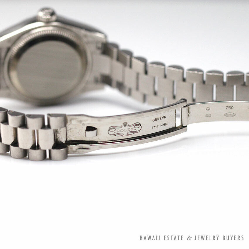 ROLEX DATEJUST REF 179179 DIAMOND MARKERS 18KW MOP AUTOMATIC JUBILEE BRACELET - Image 9