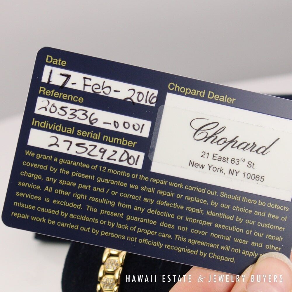 Chopard Happy Diamonds 18K Yellow Gold Ribbon Watch Ref 205336 - Image 4