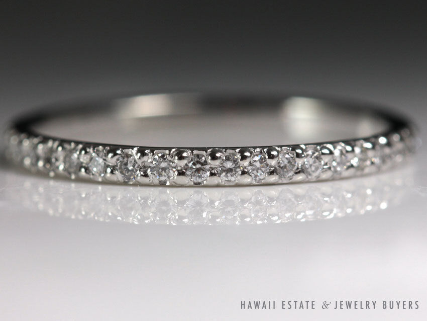 Michael B. Diamond Platinum Eternity Band Ring Size 3.75
