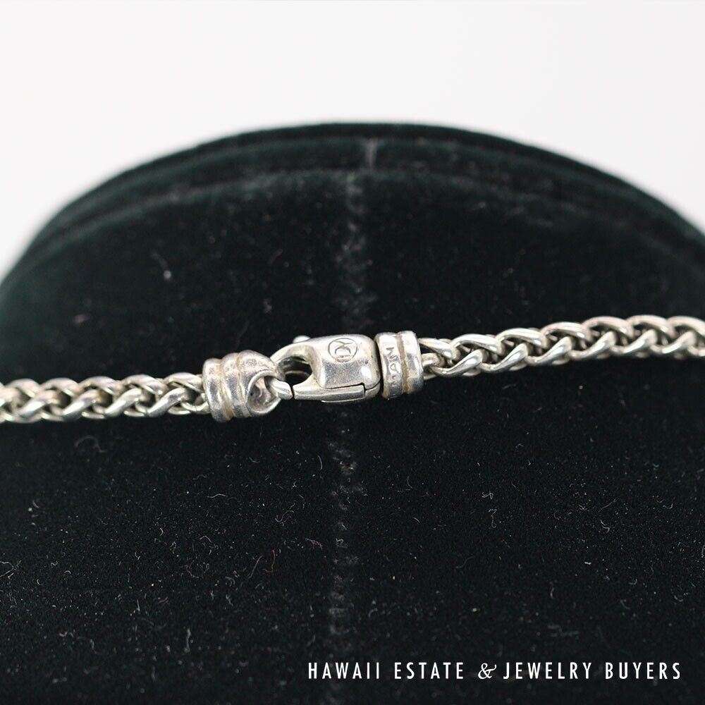 David Yurman Albion Black Onyx Diamond Sterling Silver Necklace 18 Inch - Image 8