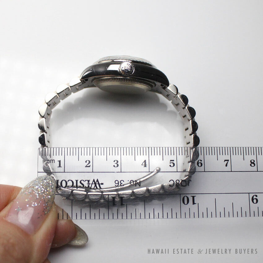 ROLEX DATEJUST REF 179179 DIAMOND MARKERS 18KW MOP AUTOMATIC JUBILEE BRACELET - Image 10