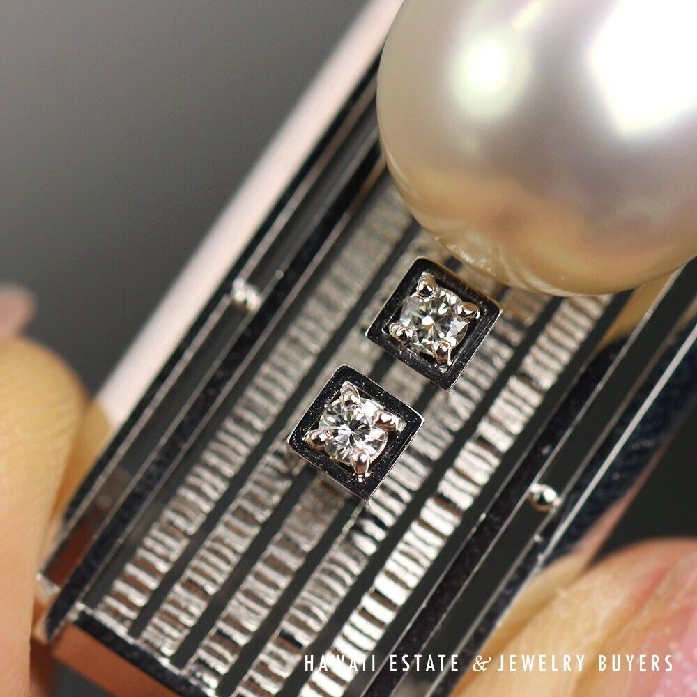Japanese South Sea Pearl & Diamond Platinum Openwork Kimono Obidome - Image 5