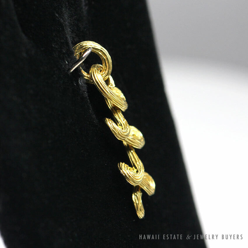 H. Stern Celtic Dunes Scrollwork 18K Yellow Gold Earrings & Pendant Set - Image 4