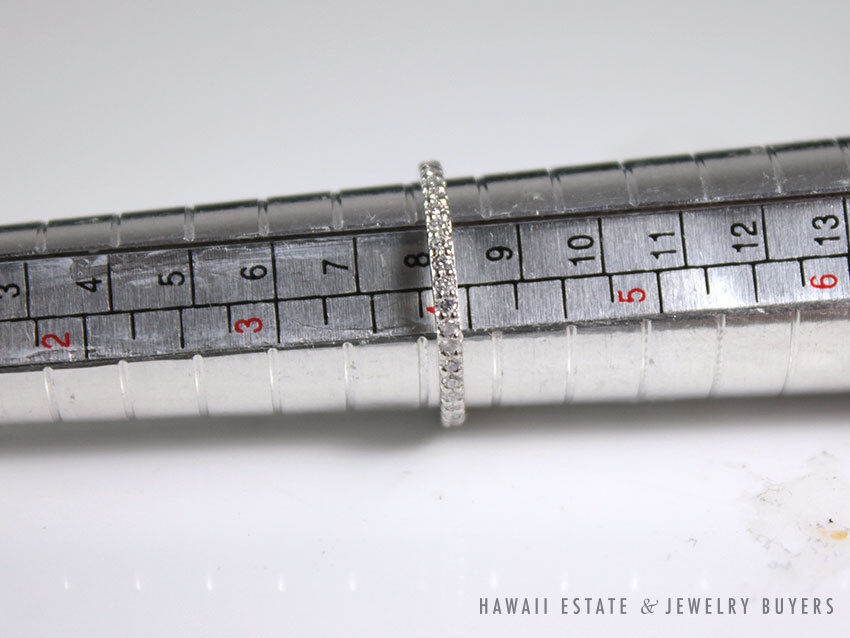 Michael B. Diamond Platinum Eternity Band Ring Size 3.75 - Image 11
