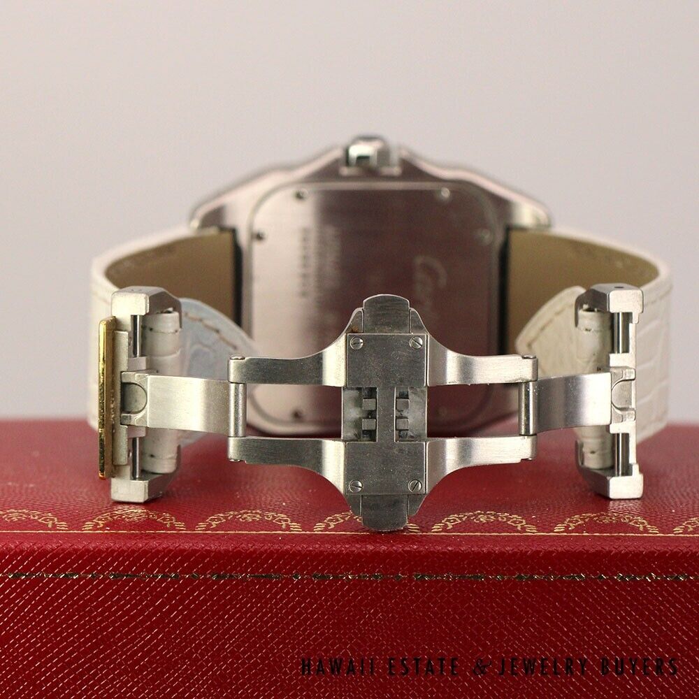 Cartier Santos XL Two Toned Automatic Leather Strap Watch w/ Box & Papers - Image 11