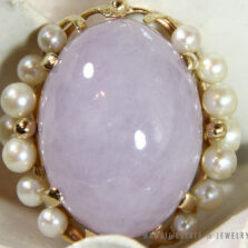 Ming's Lavender Jade & Pearl Ring