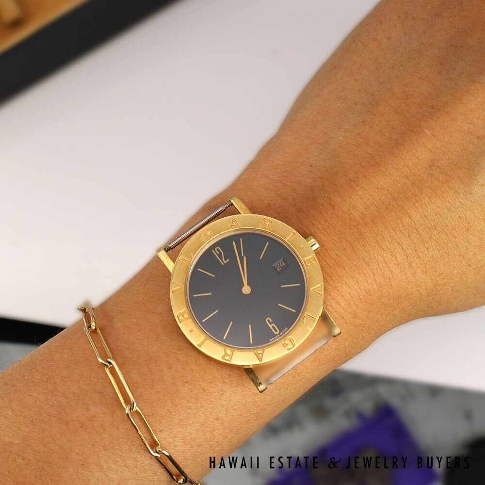 Watch body resting on a wrist beside a separate bracelet that is not included.