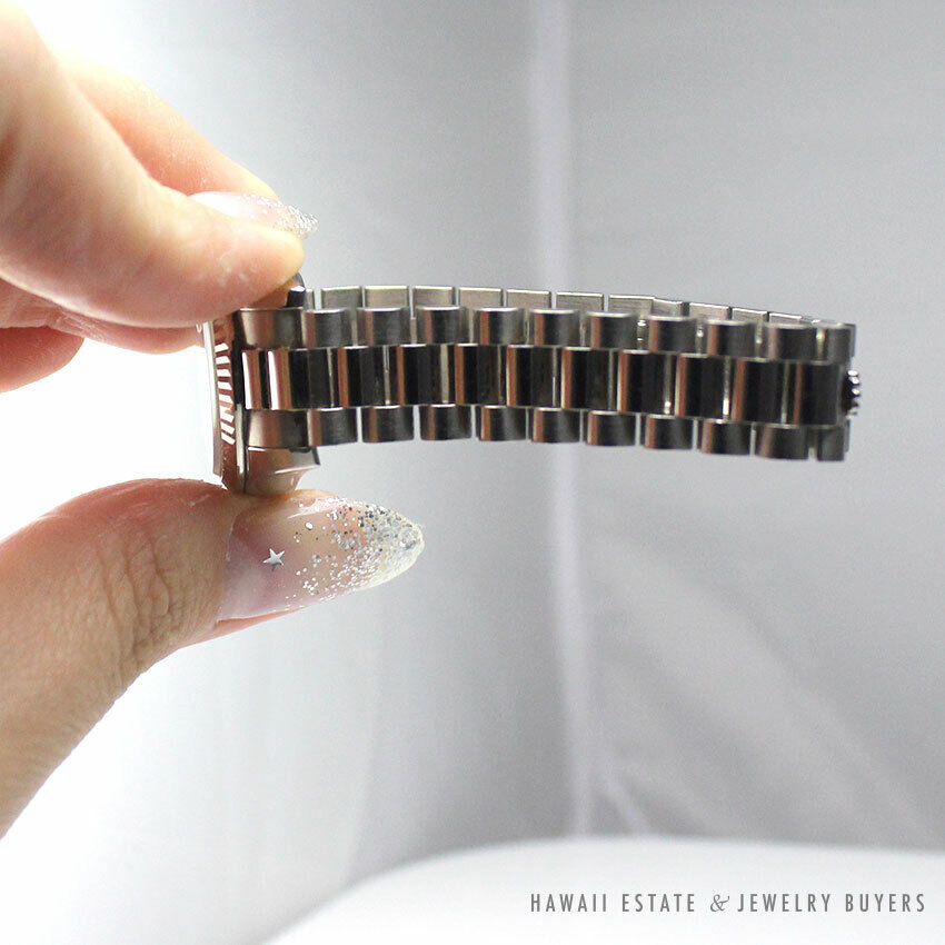 ROLEX DATEJUST REF 179179 DIAMOND MARKERS 18KW MOP AUTOMATIC JUBILEE BRACELET - Image 8