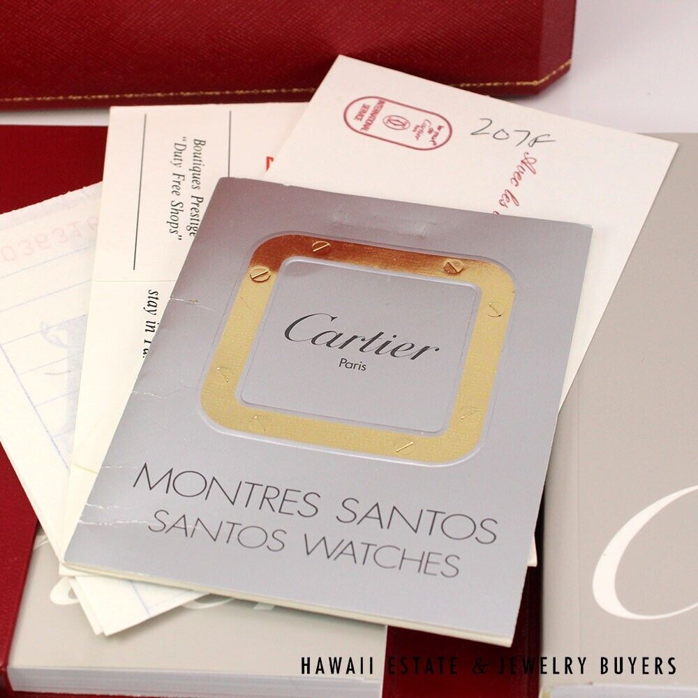 Cartier Santos XL Two Toned Automatic Leather Strap Watch w/ Box & Papers - Image 6