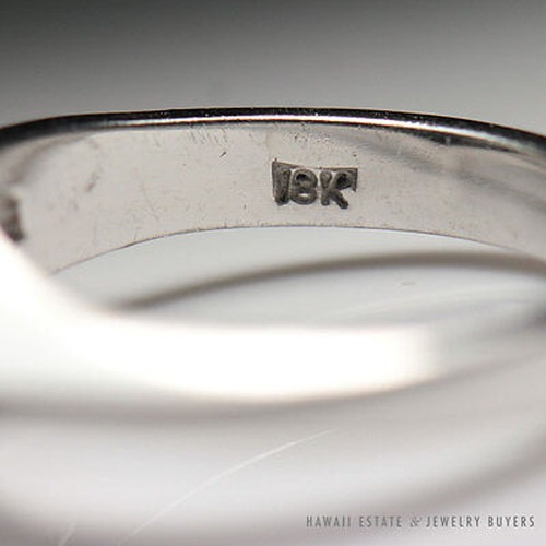 Bernard K. Passman Black Coral & Diamond Arrow 18K White Gold Ring Size 6.25 - Image 7