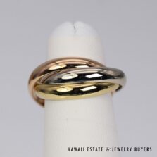 Authentic Cartier Trinity 3-Tone Gold Ring Size 50