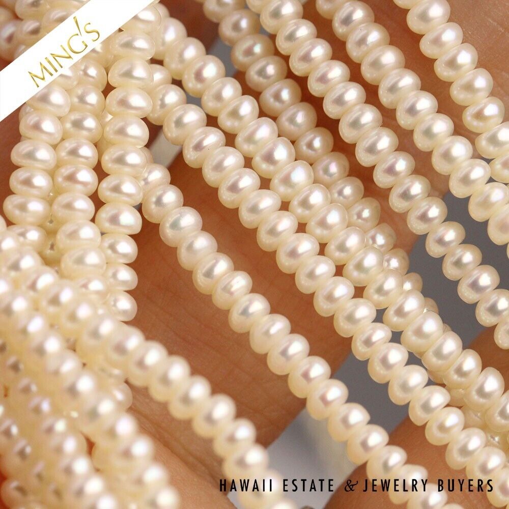 Ming's 4-Strand Freshwater Keishi Pearl 14K White Gold Necklace, 30" - Image 10