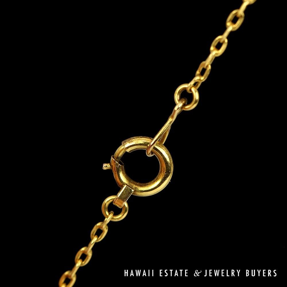 Mikimoto Cultured Akoya Pearl 14K Yellow Gold Shell Pendant Necklace 16 Inch - Image 4