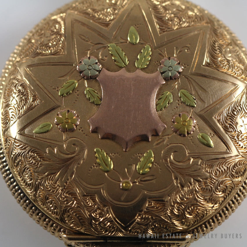 Antique 1898 American Waltham 14K Gold Hunter Case 41.5mm Pocket