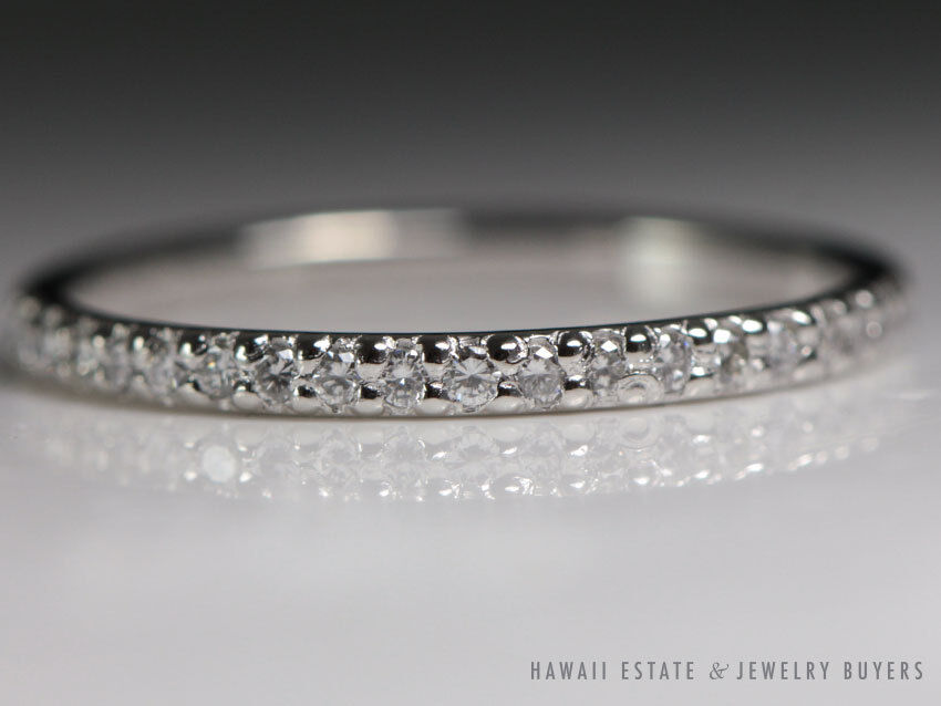 Michael B. Diamond Platinum Eternity Band Ring Size 3.75 - Image 2