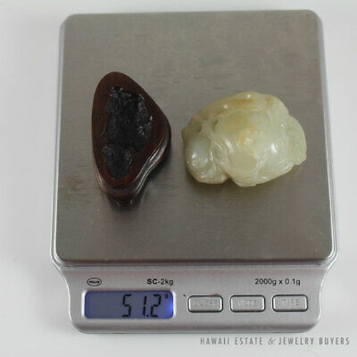 White Jade Openwork Fruit & Foliage Carving with Fitted Wood Stand - Image 9
