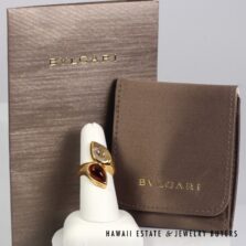 Bvlgari 5ctw Quartz & Madeira Vintage Moi Et Toi 20K Yellow Gold Ring Size 7.25