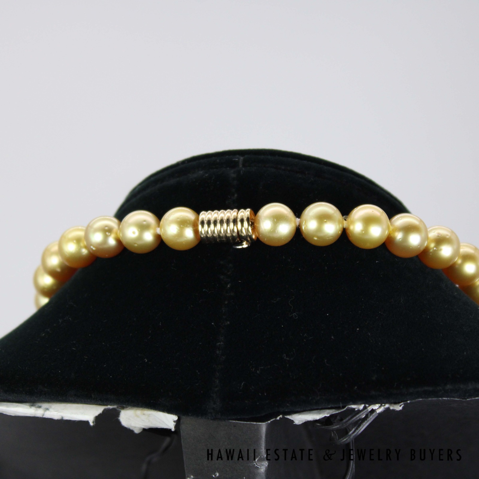 10-12mm Graduated South Sea Pearl Strand 14k Yellow Gold Necklace 17" - Image 5